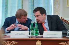 Pavel Petrenko and Mikheil Saakashvili
