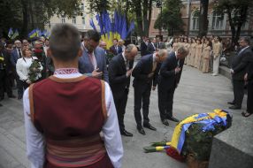 Vitaliy Klichko, Andrey Paubiy, Arseniy Yatsenyuk and Vladimir Shandra