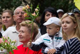 Участники возложения цветов