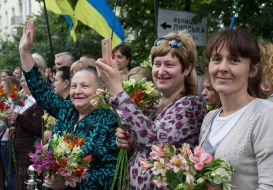 Участники возложения цветов