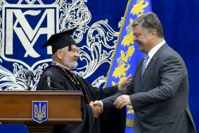 Vyacheslav Bryukhovetskiy and Petro Poroshenko
