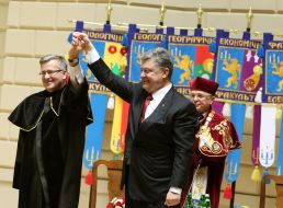 Petr Poroshenko, Bronislaw Komorowski and Vladimir Melnik