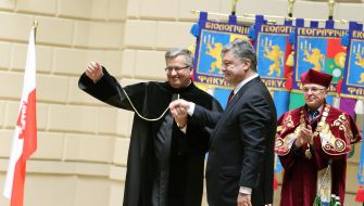 Petr Poroshenko, Bronislaw Komorowski and Vladimir Melnik