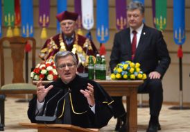Petr Poroshenko, Bronislaw Komorowski and Vladimir Melnik