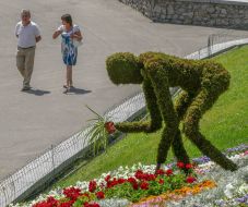 Sculpture made by natural materials