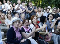The audience at the concert orchestras