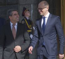 Арсеній Яценюк та  Росен Плевнелієв