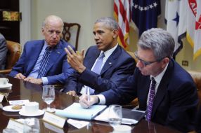 Meeting of Arseniy Yatsenyuk with Barack Obama and Joe Biden