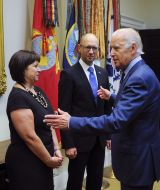 Meeting of Arseniy Yatsenyuk with Joe Biden