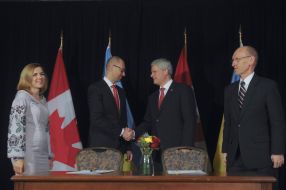 The signing of the Free Trade Agreement