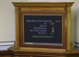 Signal panel with the results of the vote