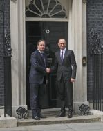 Arseniy Yatsenyuk and David Cameron