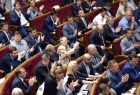 The meeting of the Ukrainian Parliament