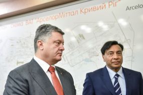 Petro Poroshenko and Lakshmi Mittal