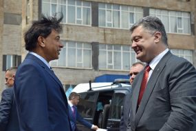 Petro Poroshenko and Lakshmi Mittal