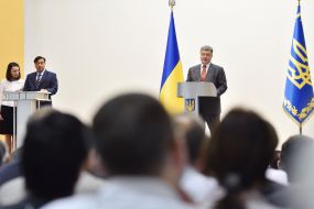 Petro Poroshenko and Lakshmi Mittal