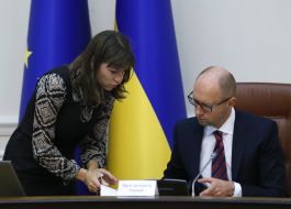 Anna Onishchenko and Arseniy Yatsenyuk