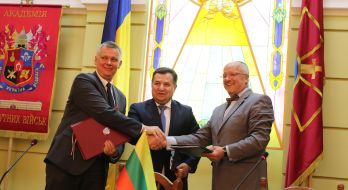 Tomas Semonyak, Stepan Poltorak and Juozas Olekas