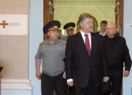 Stepan Poltorak, Petr Poroshenko and Alexander Turchinov