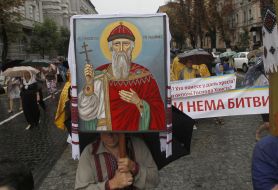 Religious procession in Kiev