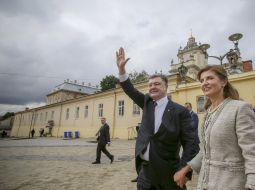 Petr Poroshenko and Marina Poroshenko 