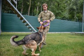 Николай Гарус с собакой