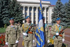 A meeting mark of the Airborne Forces Day
