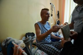 Veterans Marines in a military hospital