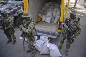 Law enforcers seized near bags of amber