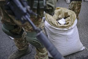 Law enforcers seized near bags of amber