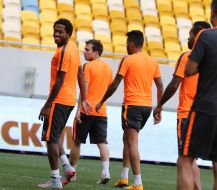 Training of players of FC "Shakhter" (Donetsk)