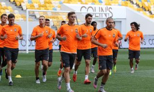 Training of players of FC "Shakhter" (Donetsk)