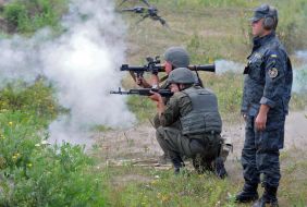 Students shot from a grenade launcher