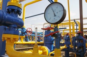 The pressure gauge and a thermometer