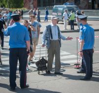 Participants in the rally against the regional authorities