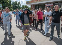 Unknown in sportswear during a rally