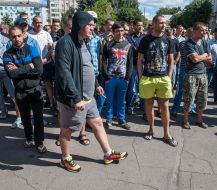 Unknown in sportswear during a rally