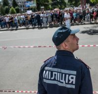 Unknown in sportswear during a rally