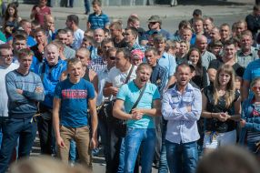 Unknown in sportswear during a rally