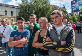 Unknown in sportswear during a rally