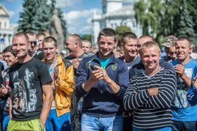 Unknown in sportswear during a rally