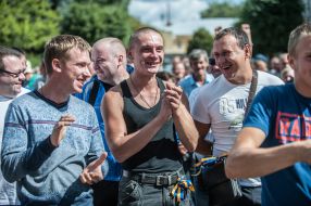 Unknown in sportswear during a rally