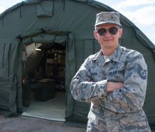 The handover ceremony military field hospital