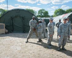 The handover ceremony military field hospital