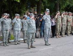 The handover ceremony military field hospital