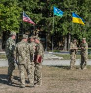 The handover ceremony military field hospital