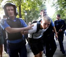 Detention of football fan