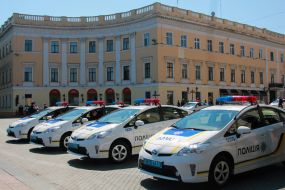 Police patrol cars