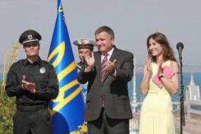 Alexandr Fatsevich, Arsen Avakov and Eka Zguladze