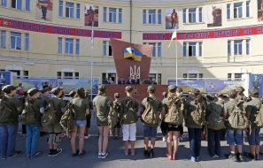 Members of the military-sports games "Reduit"